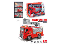 1:20 Friction Fire Engine W/L_S toys