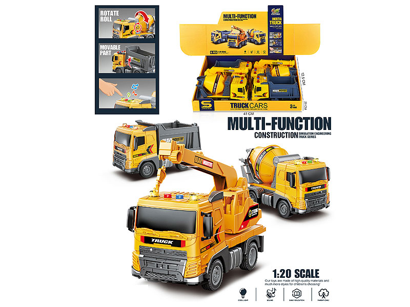 1:20 Friction Construction Truck W/L_M(6in1) toys