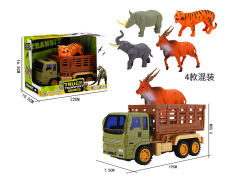 Friction Animal Transport Car(4S) toys