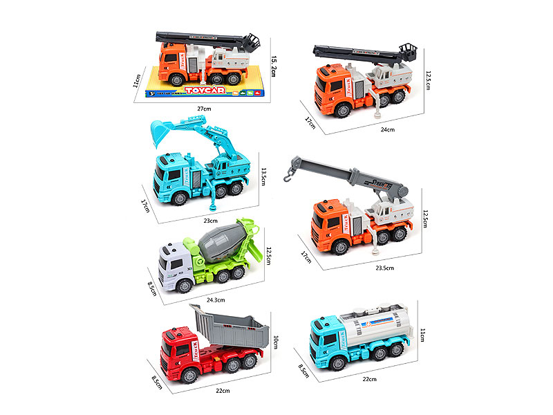 Friction Construction Truck(6S) toys