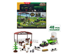 Friction Farmer Truck Set W/L_S toys