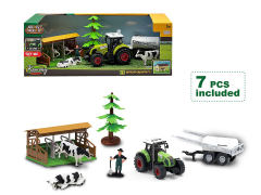 Friction Farmer Tractor Set W/L_S toys