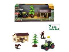 Friction Farmer Tractor Set W/L_S toys