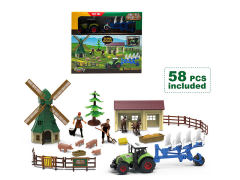 Friction Farmer Tractor Set W/L_S