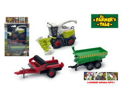 1:32 Friction Harvesting Tractor W/L_S toys