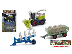 1:32 Friction Harvesting Tractor W/L_S toys