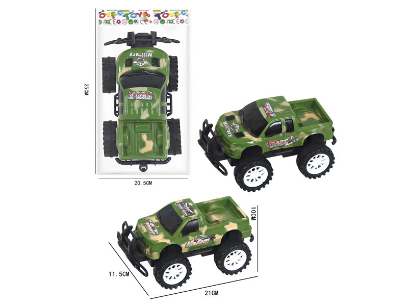 Friction Cross-country Military Car(2S) toys