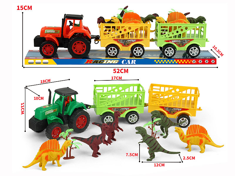 Friction Truck Tow Dinosaur(2C) toys