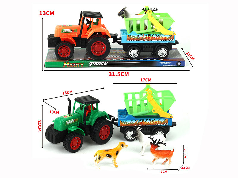 Friction Truck Tow Animal(2C) toys