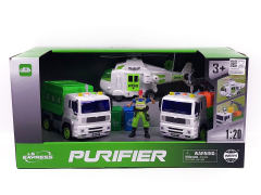 1:20 Friction Sanitation Truck W/L_S toys