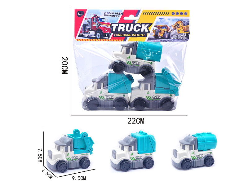 Friction Sanitation Truck(3ih1) toys