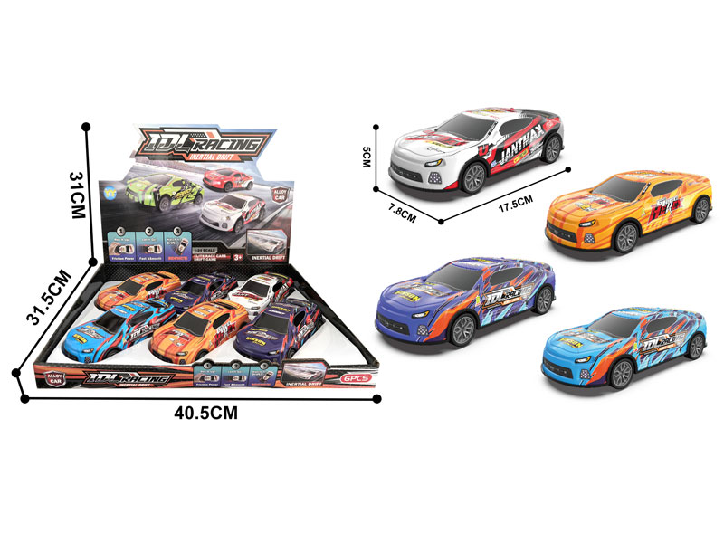 Die Cast Racing Car Friction(6in1) toys