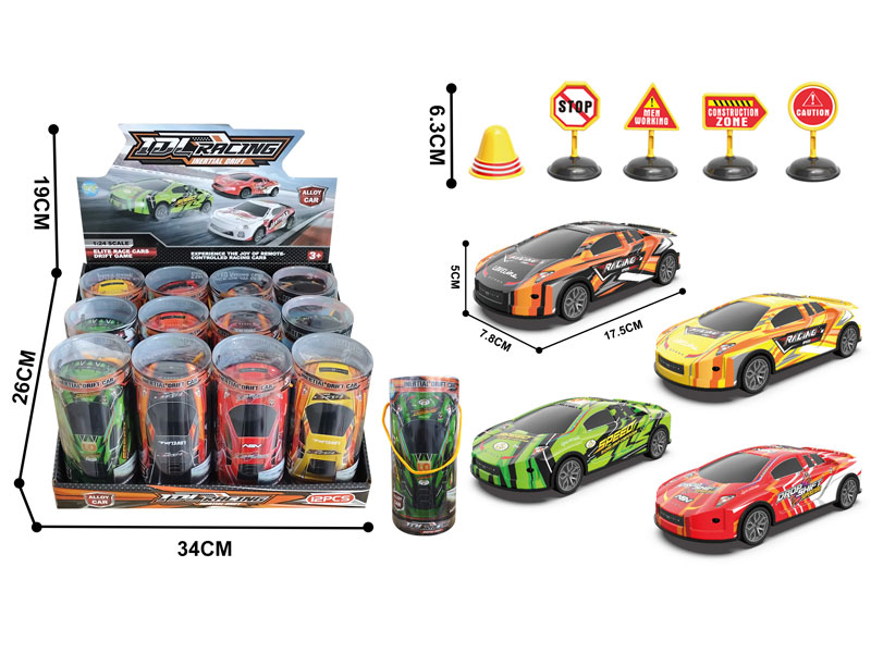 Die Cast Racing Car Friction(12in1) toys