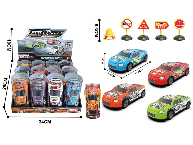 Die Cast Racing Car Friction(12in1) toys