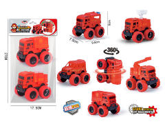 Friction Stunt Fire Engine(2in1) toys