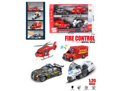 1:20 Friction Fire Engine W/L_M & Free Wheel Airplane W/L_M toys