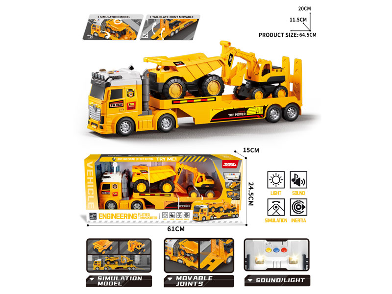 Friction Engineering Flatbed Transporter W/L_M toys