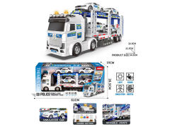 Friction Police Double Layer Transport Truck W/L_M toys