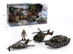 Friction Military Car Set W/L_S toys