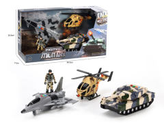 Friction Military Car Set W/L_S toys