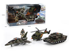 Friction Military Car Set W/L_S toys