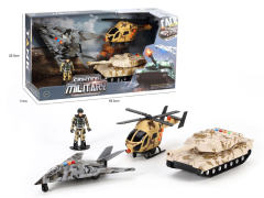 Friction Military Car Set W/L_S toys