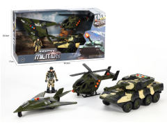 Friction Military Car Set W/L_S toys