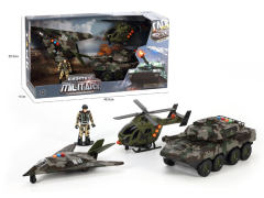 Friction Military Car Set W/L_S toys