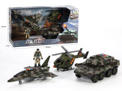 Friction Military Car Set W/L_S toys