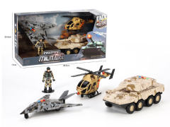 Friction Military Car Set W/L_S toys