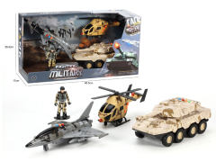 Friction Military Car Set W/L_S toys