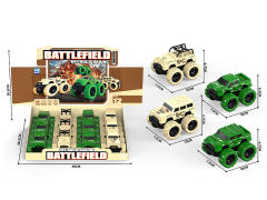 Friction Stunt Military Car(12in1) toys