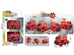 Friction Stunt Fire Engine(2in1) toys