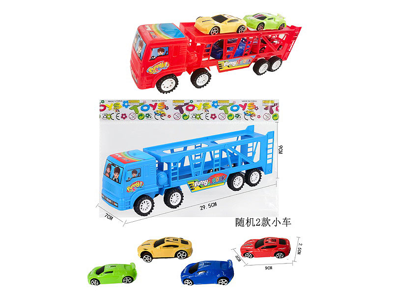 Friction Double Deck Trailer(2C) toys