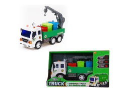 Friction Sanitation Truck W/L_S toys