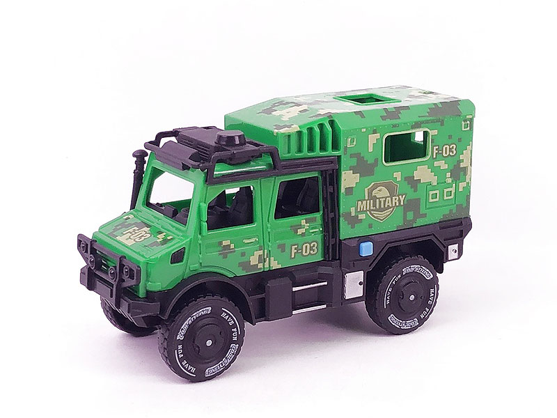 Friction Military Car W/L_S toys