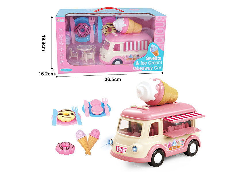 Friction Icecream Car Set W/M toys