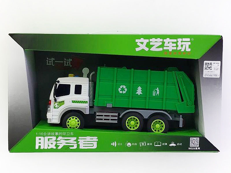1:16 Friction Storytelling Sanitation Truck toys