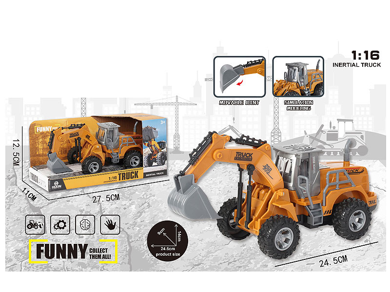 1:16 Friction Excavating Machinery toys