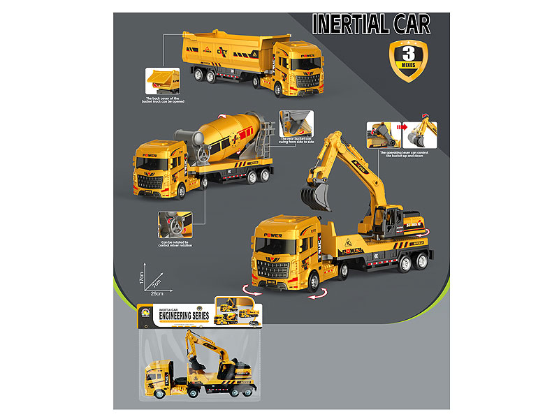Friction Construction Truck(3S) toys