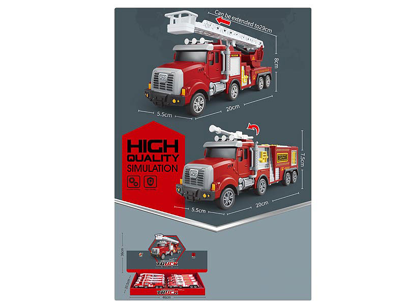 Friction Fire Engine(8in1) toys