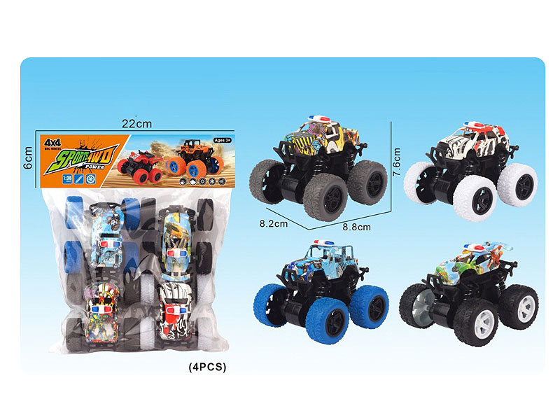 Friction Police Car(4in1) toys