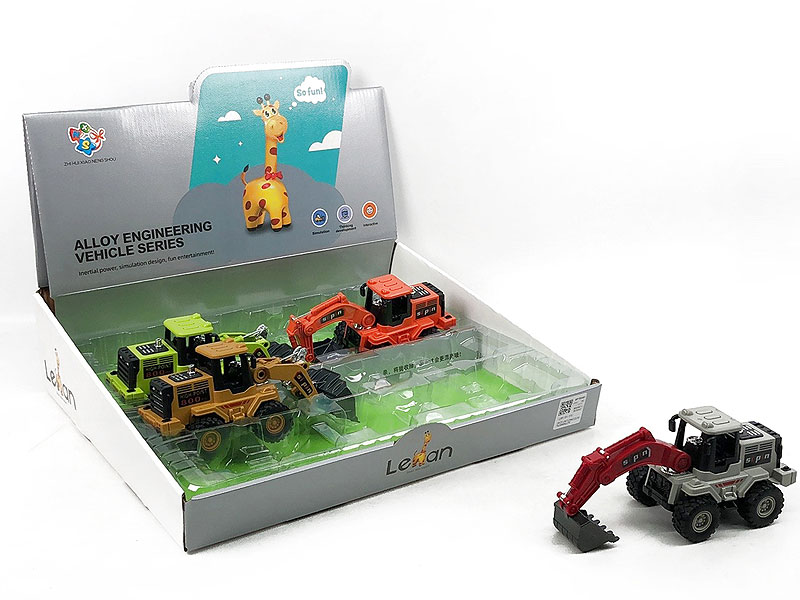 Die Cast Construction Truck Friction(8in1) toys