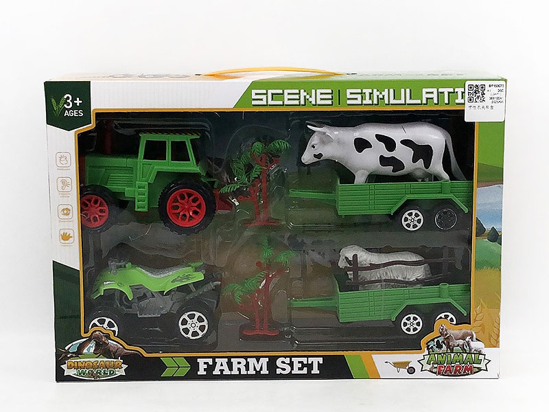 Friction Farmer Tractor Set toys