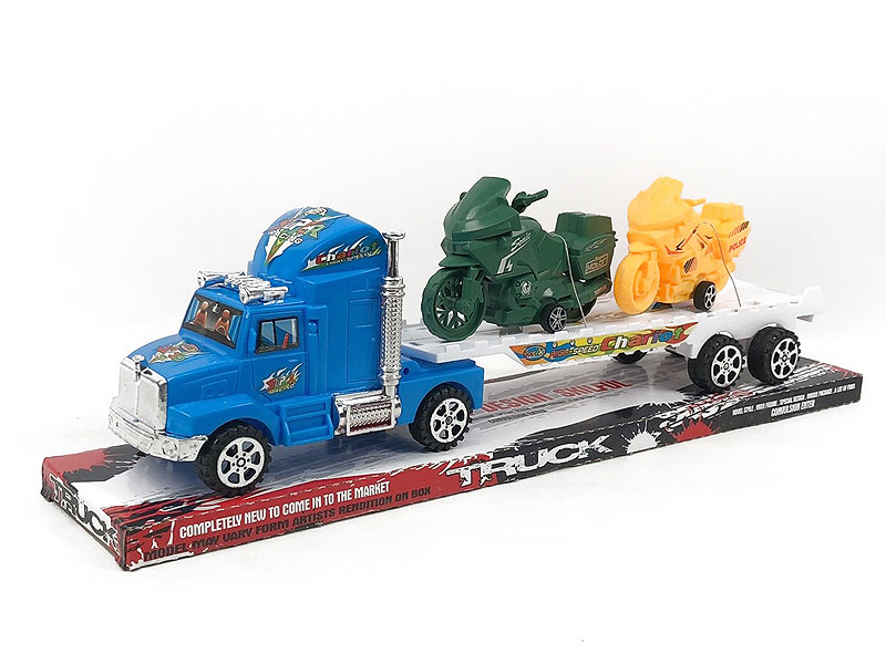 Friction Truck Tow Motorcycle(2C) toys