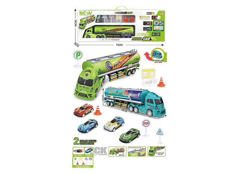 Friction Truck Tow Pull Back Car toys