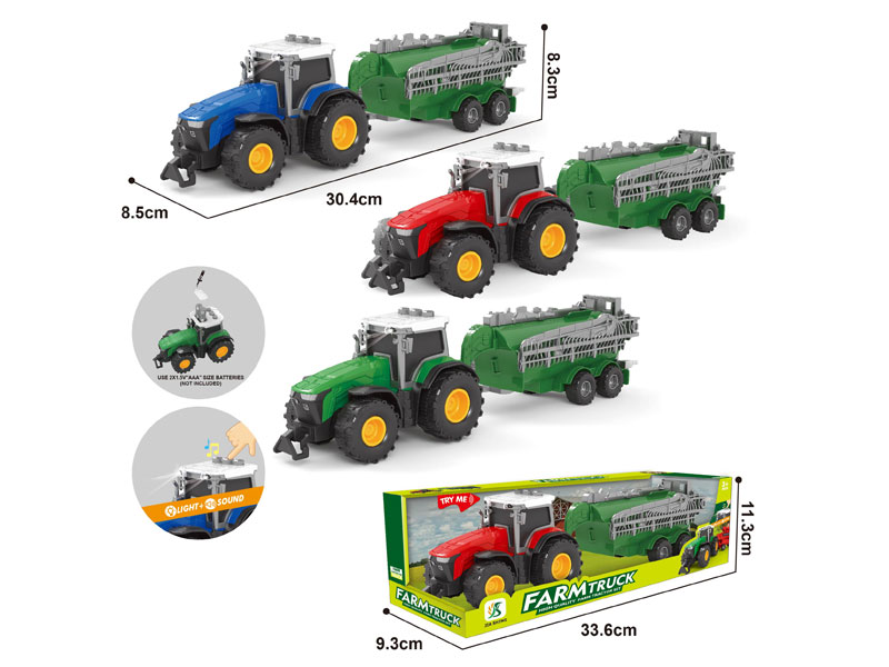 Friction Farmer Truck W/L_M(3C) toys