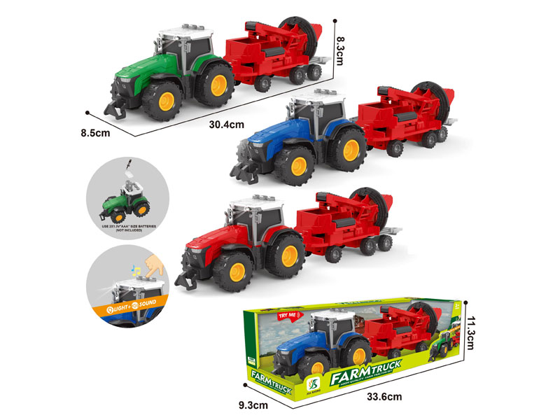 Friction Farmer Truck W/L_M(3C) toys