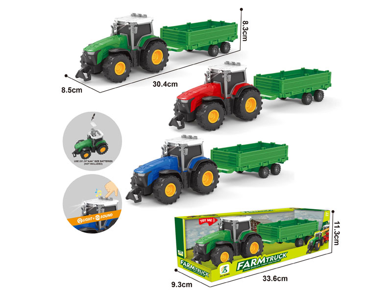 Friction Farmer Truck W/L_M(3C) toys