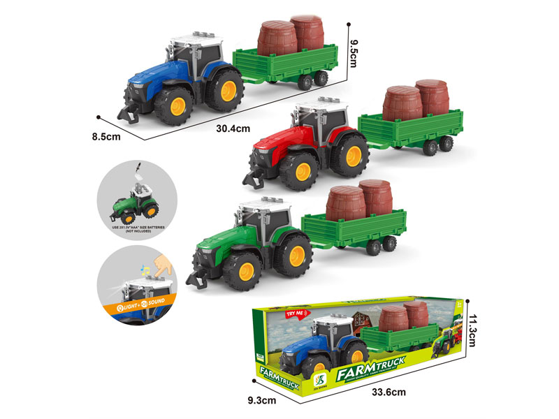Friction Farmer Truck W/L_M(3C) toys